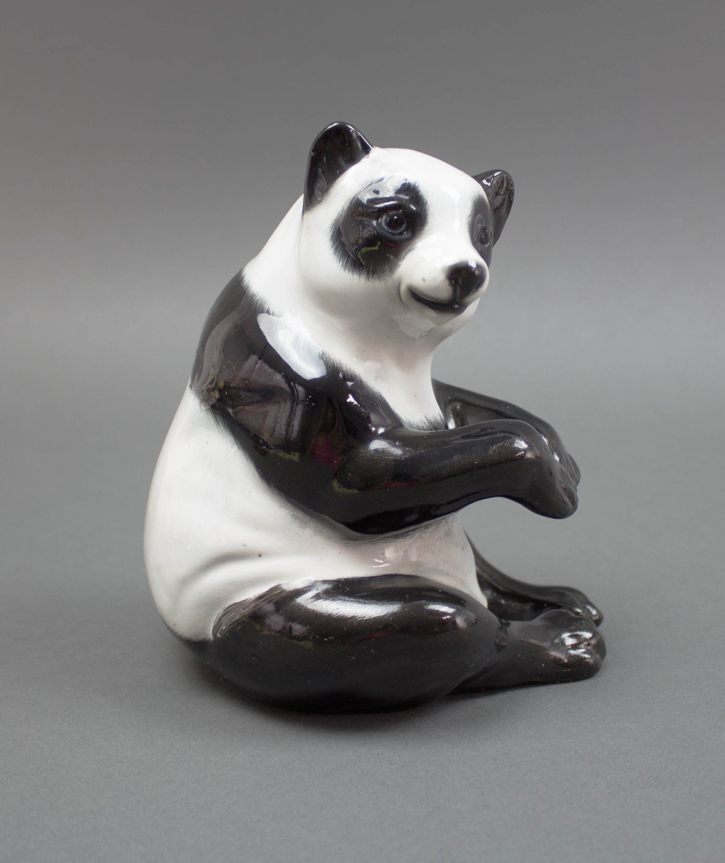 Ronzan Italian Ceramic Panda Bear Hand Painted Figurine Made In Italy 1471/3