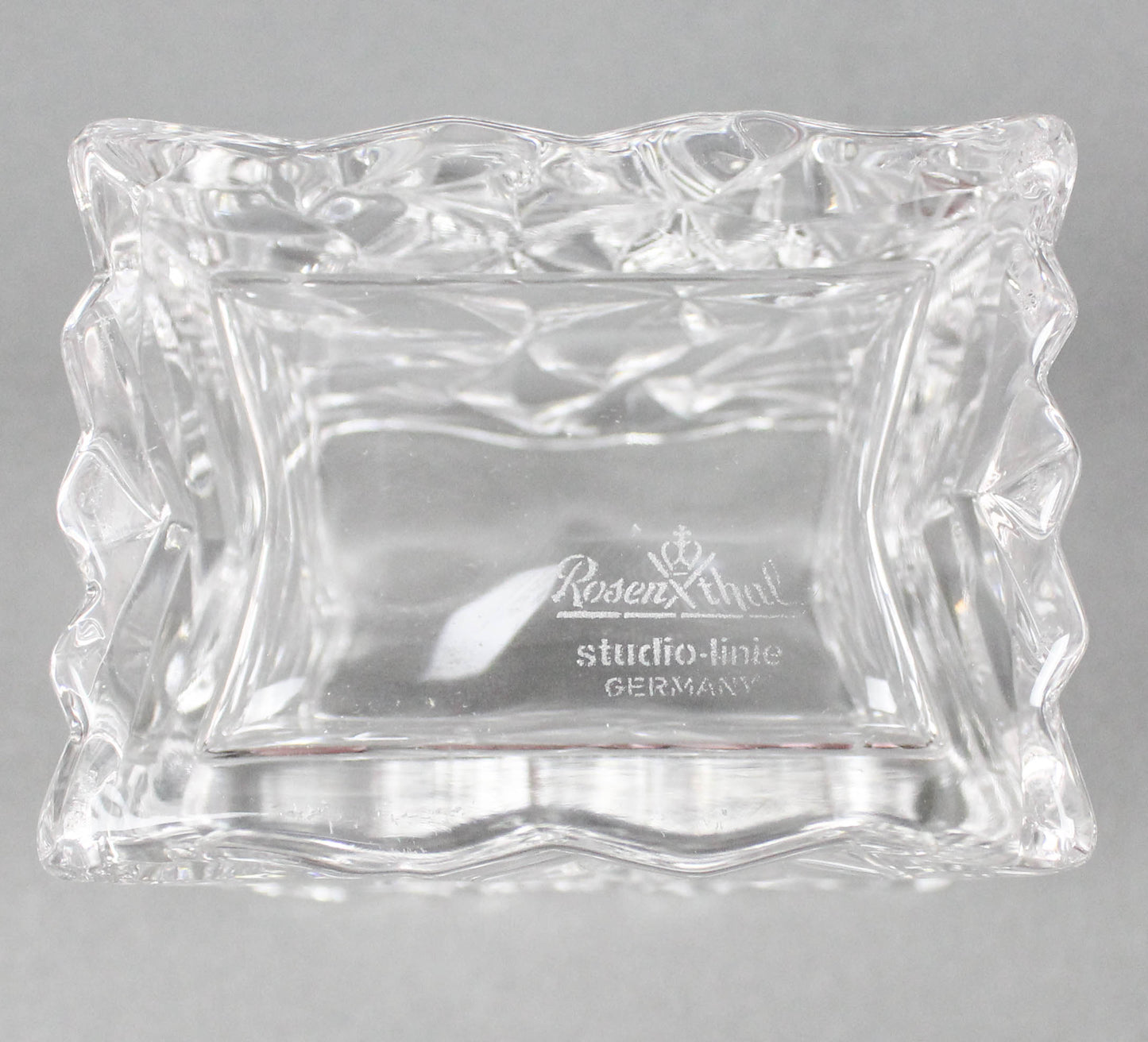 Rosenthal Studio Line Germany Crystal Crinkled Bag Small Vase 3 1/2" Tall