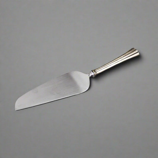 Cartier Des Must .925 Sterling Silver Gold Accent Pie Cake Knife Server