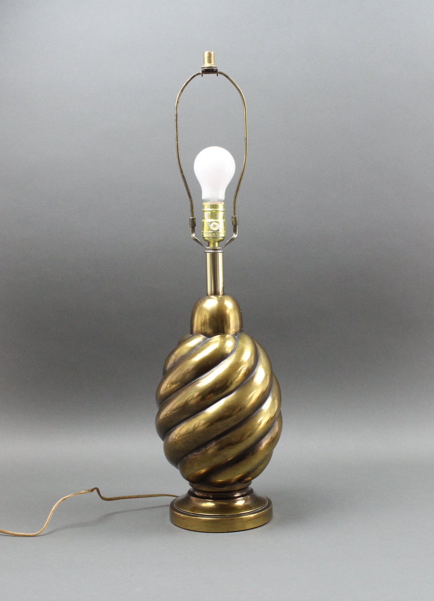 Westwood Industries 1978 Spiral Brass Table Lamp Vintage Mid-Century Modern