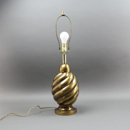 Westwood Industries 1978 Spiral Brass Table Lamp Vintage Mid-Century Modern