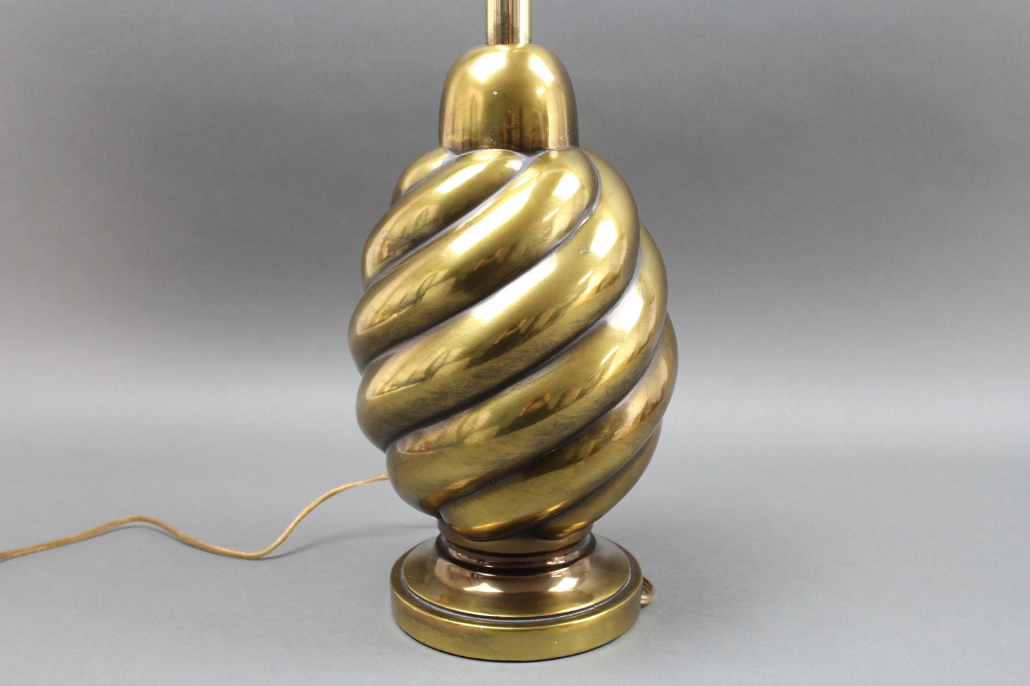 Westwood Industries 1978 Spiral Brass Table Lamp Vintage Mid-Century Modern